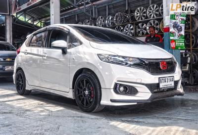 Honda Jazz + ล้อแม็กลาย SSR KT015 15นิ้ว สีดำด้าน + ยาง HANKOOK H308 195/55-15