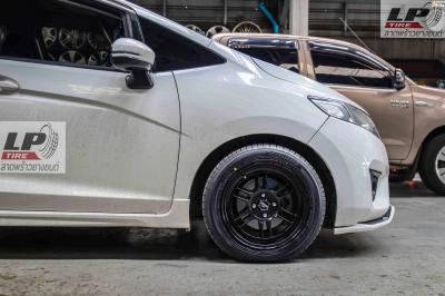 รถ - HONDA JAZZ  ล้อแม็ก - OASIS RPF1 สีดำ สเปค - 15x7.5 4x100 ET30 รัดยาง - YOKOHAMA Alliance 030EX AL30 เบอร์ - 195/55R15