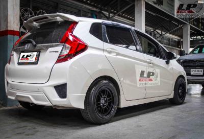 รถ - HONDA JAZZ  ล้อแม็ก - OASIS RPF1 สีดำ สเปค - 15x7.5 4x100 ET30 รัดยาง - YOKOHAMA Alliance 030EX AL30 เบอร์ - 195/55R15