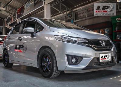 #HONDA#JAZZ จัดแม็ก #COSMIS TYPE-R 15x7 ET35 4x100 คู่ยางยนต์ #COSMIS DECIBEL DR1 195/55-15 ปี20 สวยงามลงตัว