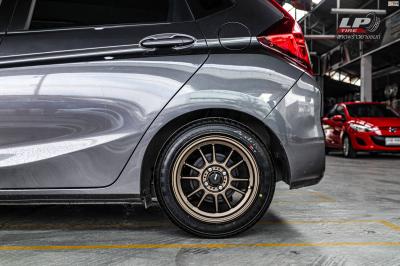 รถ - HONDA JAZZ GK ล้อแม็ก - KONIG N781 น้ำตาล สเปค - 17x7.5 ET40 4x100 รัดยาง - YOKOHAMA A-DRIVE AA01 เบอร์ - 195/55-15 สปริง - TEIN รุ่น - S-TECH