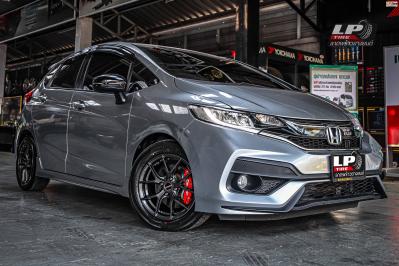 รถ - Honda Jazz ล้อแม็ก - Lenso Jager-Dyna HD สเปค - 15x6.5 ET38 4x100 รัดยาง - Alliance Al30 030Ex เบอร์- 195/55-15