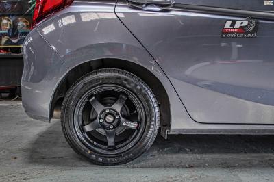 รถ - HONDA JAZZ ล้อแม็ก - SSW S309 ดำด้าน ขอบ - 15x7 ET32 4x100 ยาง - YOKOHAMA A-DRIVE AA01 เบอร์ - 195/55-15