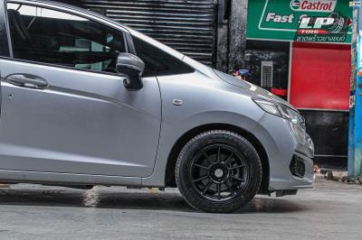 รถ -HONDA JAZZ ล้อแม็ก - TORQ TC105X ดำด้าน ขอบ - 15x7 ET35 4x100 ยาง- YOKOHAMA A-DRIVE AA01 เบอร์ - 195/55-15