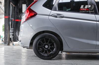 รถ -HONDA JAZZ ล้อแม็ก - TORQ TC105X ดำด้าน ขอบ - 15x7 ET35 4x100 ยาง- YOKOHAMA A-DRIVE AA01 เบอร์ - 195/55-15