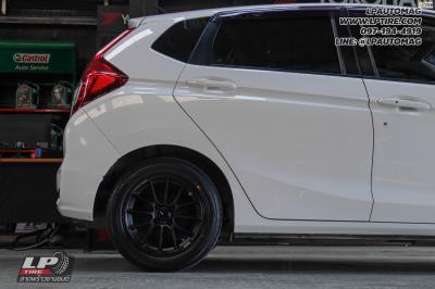 รถ -HONDA JAZZ ล้อแม็ก - ENKEI SC48(MQ38) ดำด้าน สเปค -15x7 ET38 4x100 ยาง -ALLIANCE AL30 030Ex เบอร์ - 195/55-15