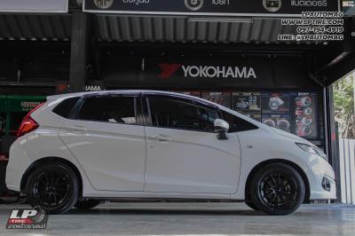 รถ -HONDA JAZZ ล้อแม็ก - ENKEI SC48(MQ38) ดำด้าน สเปค -15x7 ET38 4x100 ยาง -ALLIANCE AL30 030Ex เบอร์ - 195/55-15