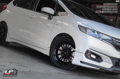 รถ -HONDA JAZZ ล้อแม็ก - ADVANTI N719 FlowForming ดำด้าน สเปค - 17x7 ET40 4x100 ยาง - YOKOHAMA V701 เบอร์ - 205/45-17 ผ้าเบรคหน้า - NEXZTER MU SPEC จานเบรคหน้า RUNSTOP ขยายหน้า SIZE 320 MM น็อตล้อ 7 เหลี่ยม 12x1.5 (ดำ)