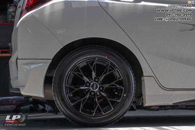 รถ - HONDA JAZZ ล้อแม็ก - SSW S389 ดำหน้าชา สเปค - 15x6.5 ET35 4x100 ยาง - ALLIANCE AL30 030Ex เบอร์ -195/55-15