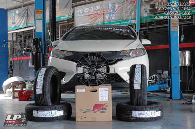 รถ - HONDA JAZZ ล้อแม็ก - SSW S389 ดำหน้าชา สเปค - 15x6.5 ET35 4x100 ยาง - ALLIANCE AL30 030Ex เบอร์ -195/55-15