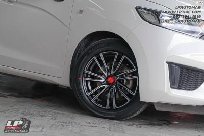 รถ - HONDA JAZZ ล้อแม็ก - LENSO SCR SAMURAI RYU ดำหน้าเงา สเปค -15x7 ET35 4x100 ยาง - ALLIANCE AL30 030Ex เบอร์ - 195/55-15