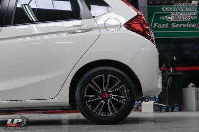 รถ - HONDA JAZZ ล้อแม็ก - LENSO SCR SAMURAI RYU ดำหน้าเงา สเปค -15x7 ET35 4x100 ยาง - ALLIANCE AL30 030Ex เบอร์ - 195/55-15