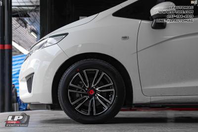 รถ - HONDA JAZZ ล้อแม็ก - LENSO SCR SAMURAI RYU ดำหน้าเงา สเปค -15x7 ET35 4x100 ยาง - ALLIANCE AL30 030Ex เบอร์ - 195/55-15