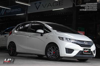 รถ - HONDA JAZZ ล้อแม็ก - LENSO SCR SAMURAI RYU ดำหน้าเงา สเปค -15x7 ET35 4x100 ยาง - ALLIANCE AL30 030Ex เบอร์ - 195/55-15