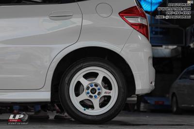 รถ - HONDA JAZZ ล้อแม็ก - NK Performance NK388 (SPOON) Flowforming ขาว สเปค - 15x7 ET35 4x100 ยาง - YOKOHAMA V701 เบอร์ -195/55-15