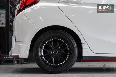 รถ - HONDA JAZZ ล้อแม็ก -ENKEI SC40 ดำด้านอันเดอร์คัตเงิน สเปค - 15x7 ET35 4x100 ยาง - ALLIANCE AL30 030Ex เบอร์ - 195/55-15