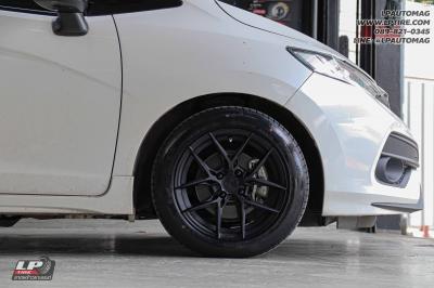 รถ - HONDA JAZZ ล้อแม็ก - ORI WHEELS CHAPTER-4 FlowForming Alumite Black สเปค - 15x7 ET35 4x100 ยาง - LENSO D-1CS เบอร์ -195/55-15