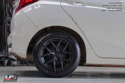 รถ - HONDA JAZZ ล้อแม็ก - ORI WHEELS CHAPTER-4 FlowForming Alumite Black สเปค - 15x7 ET35 4x100 ยาง - LENSO D-1CS เบอร์ -195/55-15