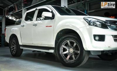 ISUZU D-MAX + แม็ก Lenso RT-7 Concave 18นิ้ว สี Hyper Dark