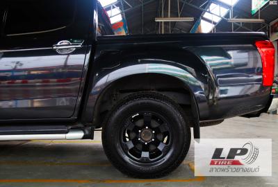 #ISUZU D-MAX จัดล้อแม็ก #APP Zeus-12 16x8.5 ET0 6x139.7 #ดำด้าน พร้อมยาง YOKOHAMA G015 265/70-16 ปี17 หล่อดุดันมากขึ้นทีเดียว