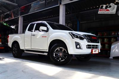 ISUZU D-MAX จัดแม็ก #EmotionR#V09 18x9.5 6x139.7 ET20 #ดำเงามิลลิ่งก้านเงิน + #WOLVERINE X402 265/60-18 