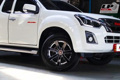 ISUZU D-MAX จัดแม็ก #EmotionR#V09 18x9.5 6x139.7 ET20 #ดำเงามิลลิ่งก้านเงิน + #WOLVERINE X402 265/60-18