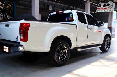 ISUZU D-MAX จัดแม็ก #EmotionR#V09 18x9.5 6x139.7 ET20 #ดำเงามิลลิ่งก้านเงิน + #WOLVERINE X402 265/60-18