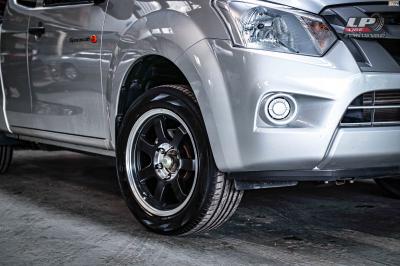 รถ - ISUZU D-MAX ล้อแม็ก - SSW S080 ดำด้านขอบเงาด้าน สเปค - 17x8 ET25 6x139.7 รัดยาง - YOKOHAMA AE50 เบอร์ - 225/55-17