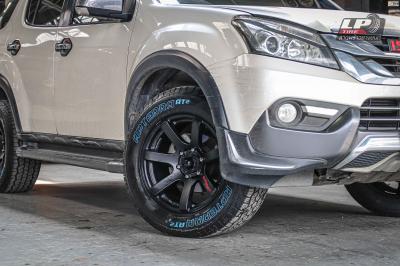 รถ - ISUZU MU-X ล้อแม็ก - LENSO RTConcave RT7 ดำด้าน สเปค - 18x9 ET20 6x139.7 รัดยาง - APOLLO APTERRA AT12 เบอร์ - 265/60-18