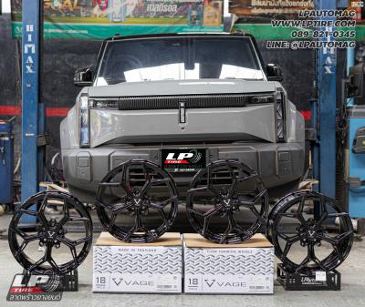 รถ - JAECOO J6 ล้อแม็ก - VAGE VFX01 FlowForming BLACK สเปค - 18x8.5 ET35 5x108 ใช้ยางเดิม