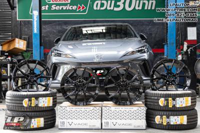 รถ - MG 4 ล้อแม็ก - VAGE VFX04 FlowForming BLACK สเปค -18x8.5 ET35 5x112-5x114.3 ยาง - GITI Sport S2 เบอร์ - 225/45-18