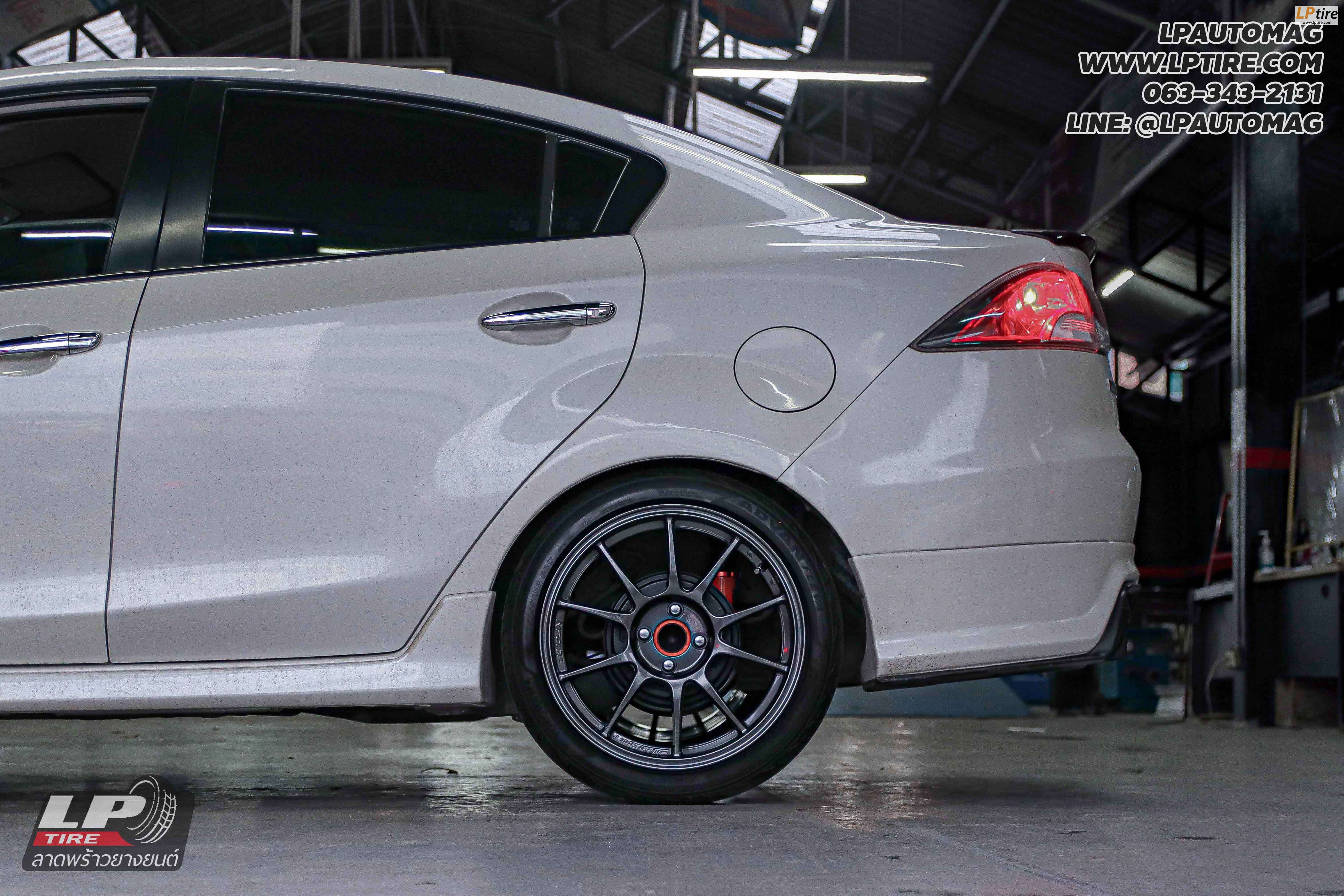 รถ -MAZDA 2 ล้อแม็ก - NK Performance NK105N (TC105n) Flowforming NK Dark สเปค - 17x8 ET35 4x100 ยาง - YOKOHAMA V701 เบอร์ - 205/45-17 ชุดสตรัท - SUPER SZEAL