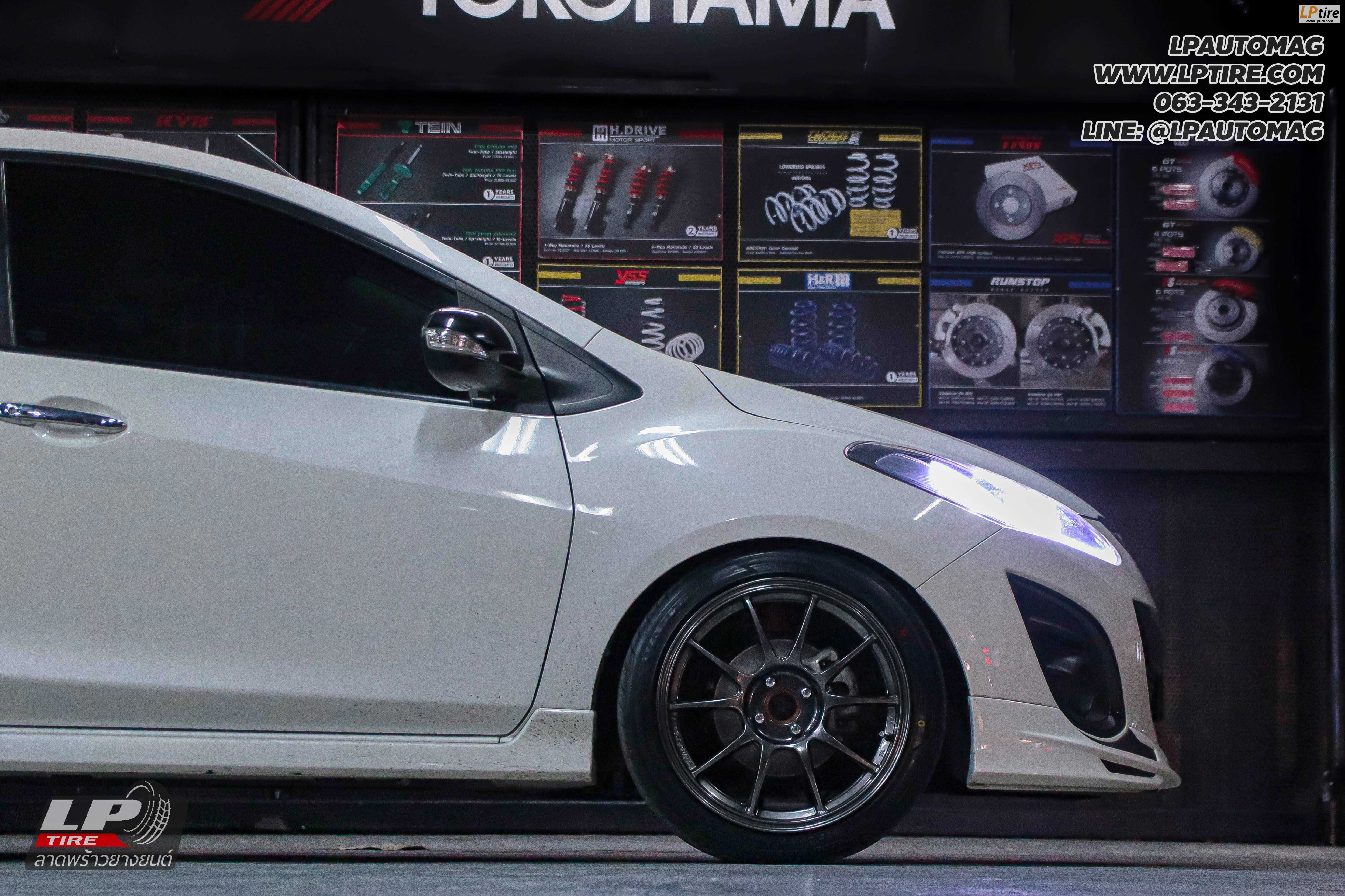 รถ -MAZDA 2 ล้อแม็ก - NK Performance NK105N (TC105n) Flowforming NK Dark สเปค - 17x8 ET35 4x100 ยาง - YOKOHAMA V701 เบอร์ - 205/45-17 ชุดสตรัท - SUPER SZEAL