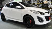 Mazda2 + ล้อแม็ก Lenso Project-D Spec E (PDE) 17นิ้ว สีดำด้าน + ยาง DUNLOP LM703 205/45R17