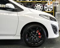 Mazda2 + ล้อแม็ก Lenso Project-D Spec E (PDE) 17นิ้ว สีดำด้าน + ยาง DUNLOP LM703 205/45R17