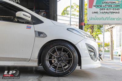 รถ - MAZDA 2&nbsp;ล้อแม็ก- ADVANTI N719 STORM S1 FlowForming Matte gun metal สเปค - 16x7 ET38 4x100&nbsp;รัดยาง - YOKOHAMA AE51 เบอร์ - 195/50-16