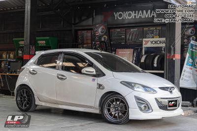 รถ - MAZDA 2 ล้อแม็ก- ADVANTI N719 STORM S1 FlowForming Matte gun metal สเปค - 16x7 ET38 4x100 รัดยาง - YOKOHAMA AE51 เบอร์ - 195/50-16