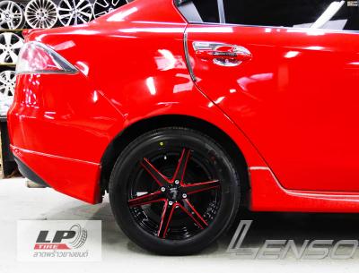 #MAZDA 2 จัดล้อแม็ก LENSO Jager Craft 15x7 ET35 4x100 ดำเงามิลลิ่งก้านแดง คู่ยาง YOKOHAMA ES32 195/55-15 จัดฝาครอบ BREMBO สีแดง (F) ขนาด SIZE-S #โช๊คอัพหน้า (ขวา) #โช๊คอัพหน้า (ซ้าย) #โช๊คอัพหลัง พร้อมจัด #ช่วงล่าง