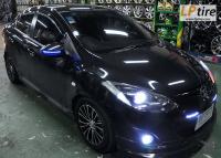 Mazda2 + แม็กนอก Katana 7206 15นิ้ว สีดำหน้าเงา + ยาง FALKEN ZE912 195/55-15