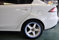 Mazda 2 + ล้อแม็ก Lenso Project D01 (PD1) 17นิ้ว สีขาวขอบฟ้า + ยาง FALKEN ZE912 205/45-17