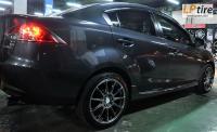 Mazda2 + ล้อแม็ก Enkei SHOT (SC22) 17นิ้ว สีHyper Chrome + ยาง DUNLOP LM703 205/45-17