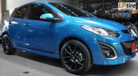 Mazda2 + ล้อแม็ก Lenso Project-D Spec E (PDE) 17นิ้ว สีดำด้าน + ยาง ACHILLES ATR SPORT 205/45-17