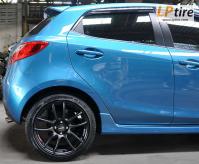 Mazda2 + ล้อแม็ก Lenso Project-D Spec E (PDE) 17นิ้ว สีดำด้าน + ยาง ACHILLES ATR SPORT 205/45-17