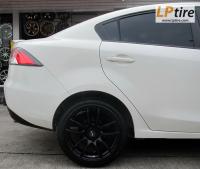 Mazda2 + ล้อแม็ก Lenso Project-D Spec E (PDE) 17นิ้ว สีดำด้าน + ยาง MAXXIS MS-800 205/45-17