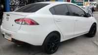 Mazda2 + ล้อแม็ก Lenso Project-D Spec E (PDE) 17นิ้ว สีดำด้าน + ยาง MAXXIS MS-800 205/45-17