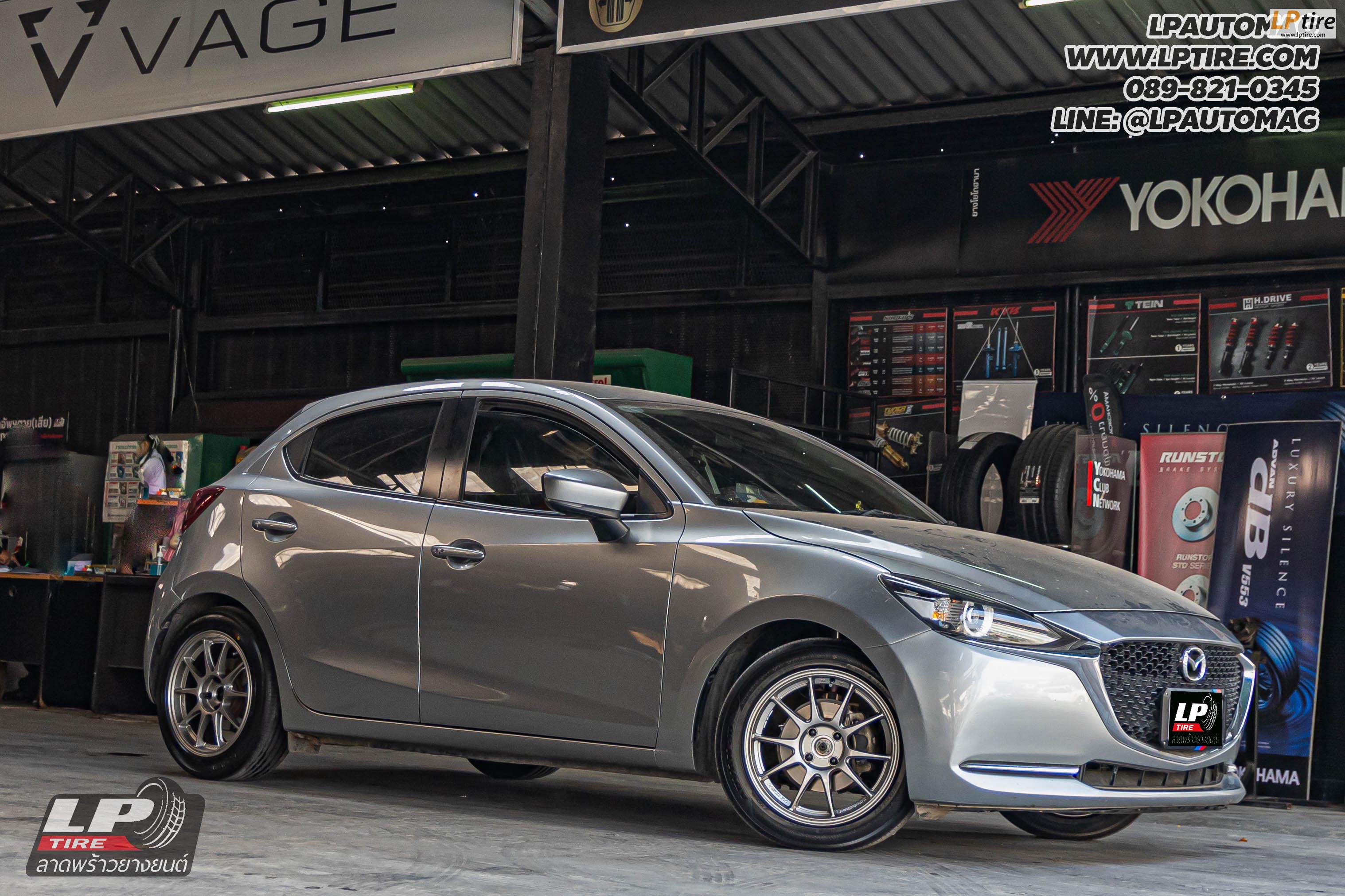 รถ - MAZDA 2 ล้อแม็ก - NK Performance NK105N (TC105n) Flowforming TS-TITAN สเปค - 16x7 ET35 4x100 ยาง - YOKOHAMA V553 เบอร์ -195/55-16 ชุดโช๊คสตรัท- PROFENDER DRIFT พร้อมสปริง