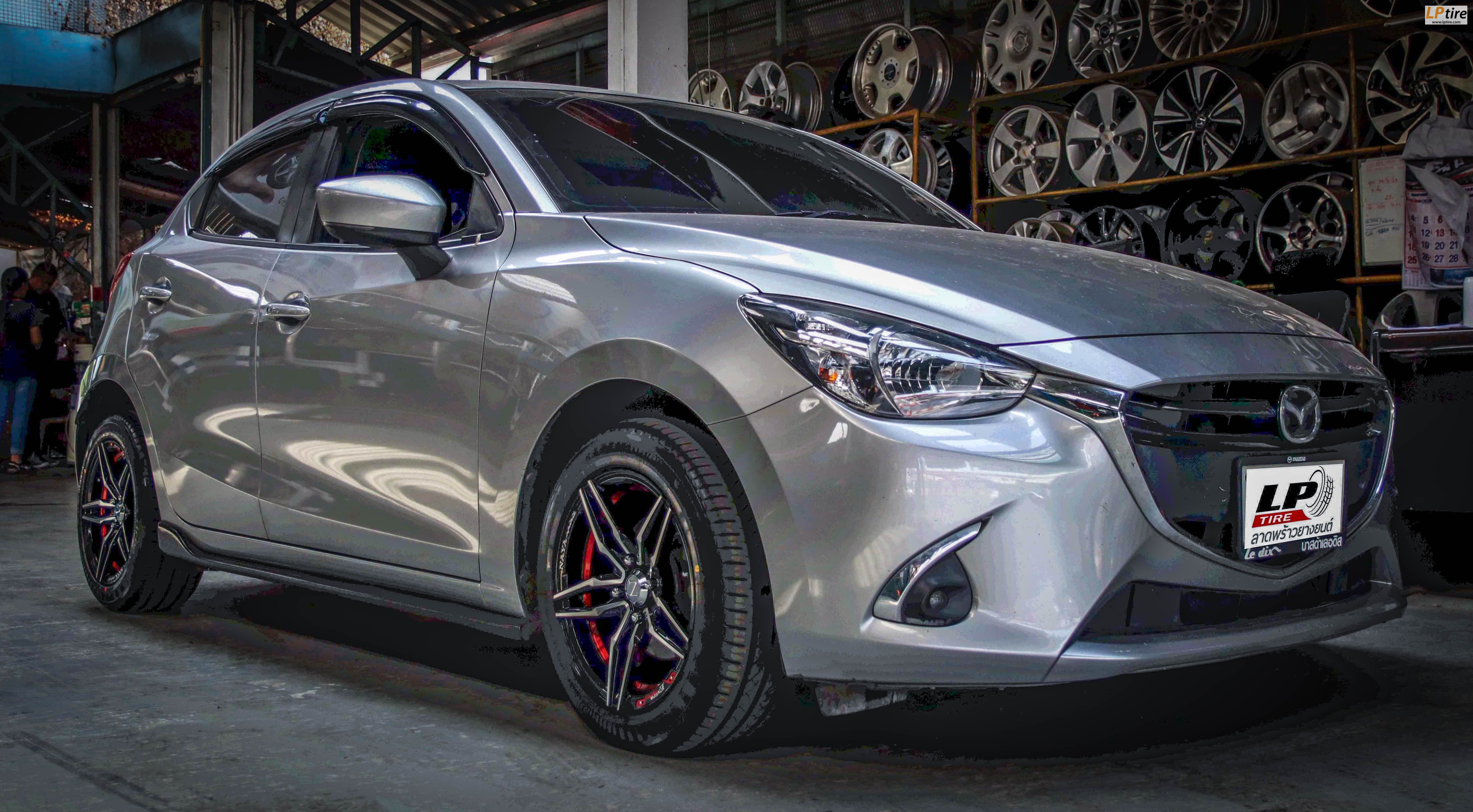 MAZDA 2 DJ จัดล้อแม็ก NAYA Everest 9935 ขอบ15x7 ET35 พร้อมยาง Alliance AL30 195/55R15