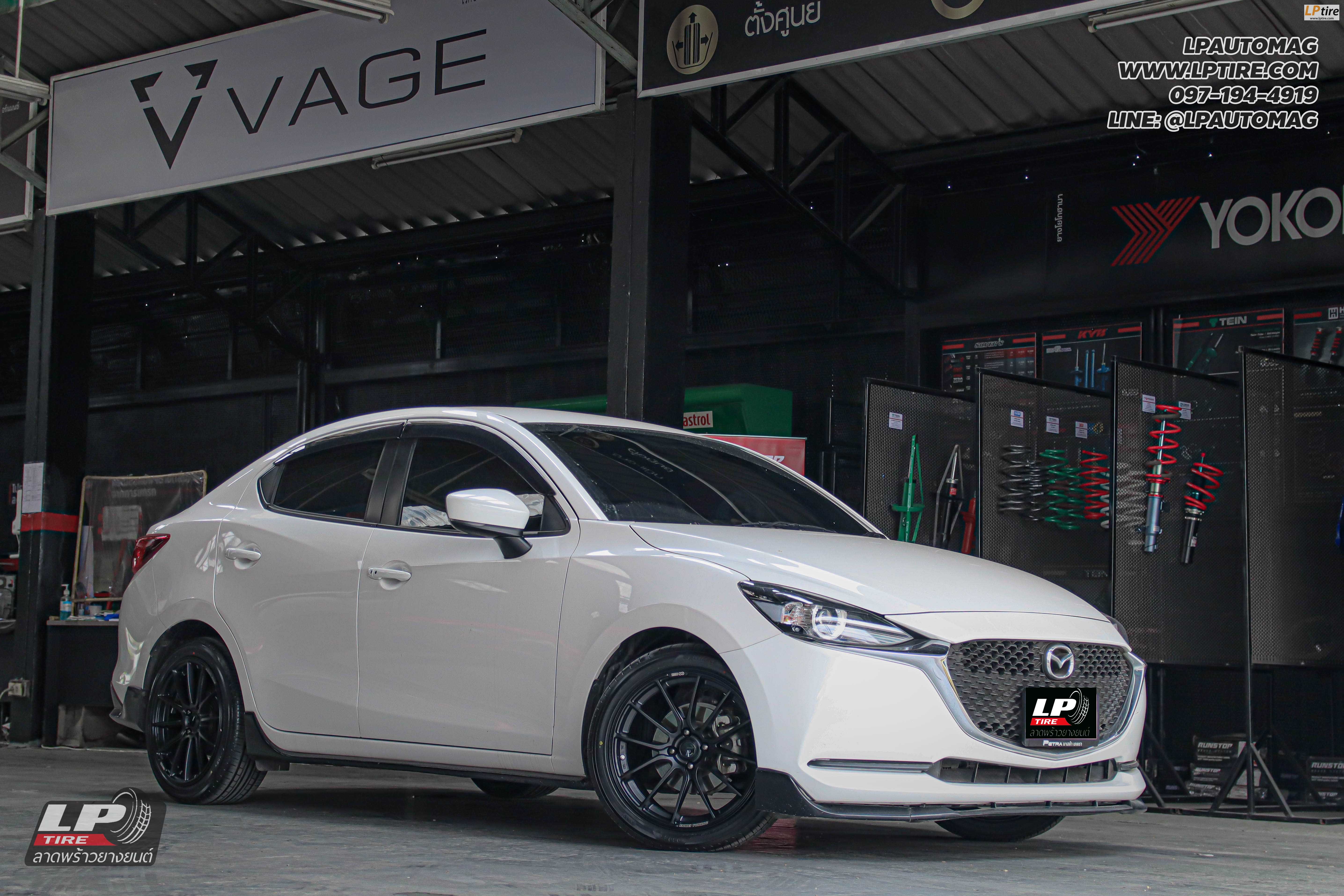 รถ - MAZDA 2 ล้อแม็ก - ENKEI SC48(MQ38) ดำด้าน สเปค - 17x7.5 ET38 4x100 ยาง - ALLIANCE AL30 030Ex เบอร์ -215/45-17