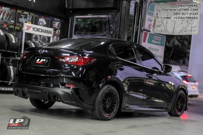 รถ -MAZDA 2 ล้อแม็ก - EmotionR RSR (RS05RR) ดำด้าน สเปค - 15x7 ET35 4x100 ยาง - ALLIANCE AL30 030Ex เบอร์ - 195/60-15