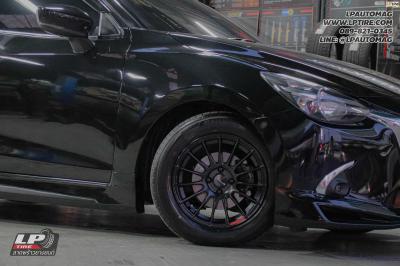 รถ -MAZDA 2 ล้อแม็ก - EmotionR RSR (RS05RR) ดำด้าน สเปค - 15x7 ET35 4x100 ยาง - ALLIANCE AL30 030Ex เบอร์ - 195/60-15